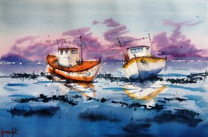 Riflessioni sulle barche con la bassa marea