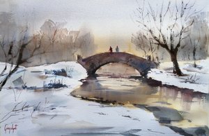 Il ponte di un inverno nebbioso da Giorgio Gosti