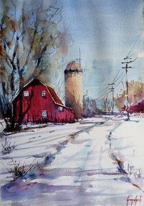 Red Barn Inverno da Giorgio Gosti