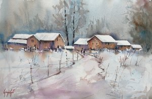Villaggio rustico invernale da Giorgio Gosti