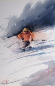 Sciatore sulla neve fresca da Giorgio Gosti