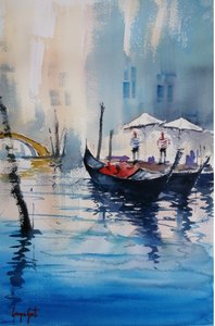 Gondole dei canali veneziani da Giorgio Gosti