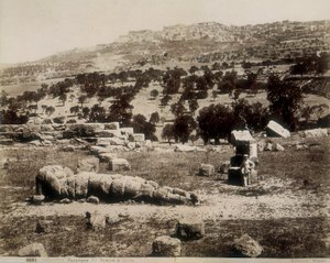 Agrigento: una vista delle rovine del Tempio di Giove da Giorgio Sommer