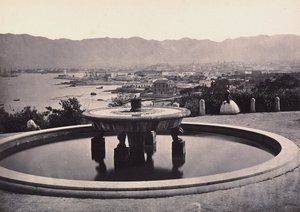 Panorama dalla Villa Belmonte con la fontana, Palermo da Giorgio Sommer
