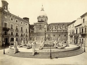 Fontana Pretoria, Palermo, Italia, fotografia di Giorgio Sommer da Giorgio Sommer