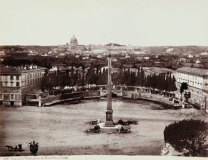 Veduta di Piazza del Popolo dal Pincio, Roma