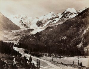 Vista di un ghiacciaio in Svizzera da Giorgio Sommer