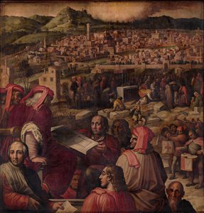 Arnolfo di Cambio mostra il piano per ingrandire Firenze, 1563-1565 da Giorgio Vasari