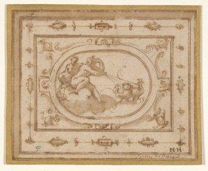 Aurora e Tithonius, studio per una decorazione scenica per una rappresentazione di Aretino da Giorgio Vasari