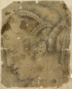 Testa femminile di profilo a sinistra da Giorgio Vasari