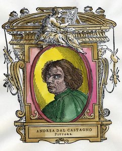 Ritratto del pittore Andrea Del Castagno da Giorgio Vasari