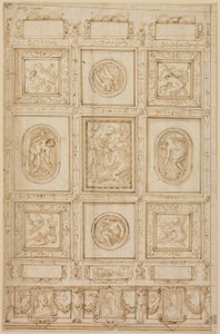 Studio per una decorazione del soffitto, con Rebecca ed Eliezer al pozzo (recto); Studio per una decorazione del soffitto (verso)