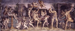 La fucina di Vulcano, 1556-1557