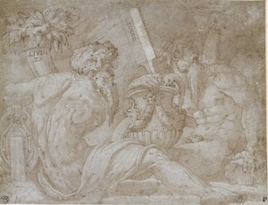 Tre divinità del fiume da Giorgio Vasari
