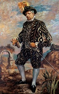 Autoritratto in un costume nero del XVII secolo da Giorgio de Chirico
