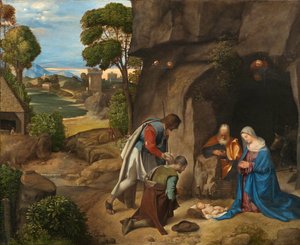 Italian: Adorazione dei pastori Allendale Adoration of the Shepherds da Giorgione