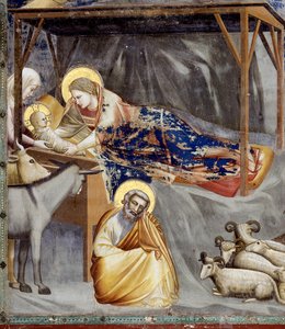 La Natività, dettaglio della Vergine e del Bambino, l