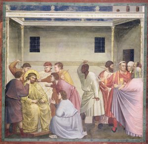 La derisione di Cristo (c.1305) da Giotto di Bondone