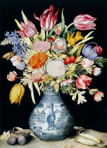 Vaso di porcellana cinese con fiori (acquerello) da Giovanna Garzoni