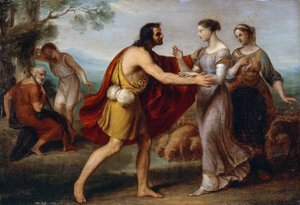 Incontro tra Giacobbe e Rachele da Giovanni Carnovali