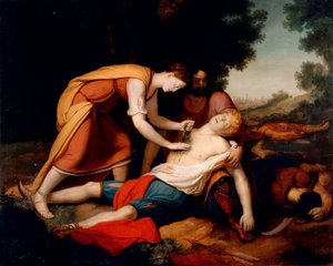 Erminia cura Tancredi, di Gerolamo Costa (1777 -?) da Giovanni (1826 1903) Costa
