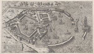 Speculum Romanae Magnificentiae: Porto di Roma, 1581 da Giovanni Ambrogio Brambilla