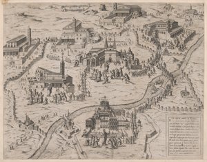 Le Sette Chiese di Roma, 1575 da Giovanni Ambrogio Brambilla.