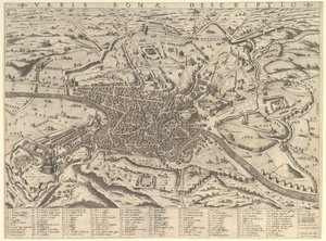 Speculum Romanae Magnificentiae: Vista della Roma moderna da ovest