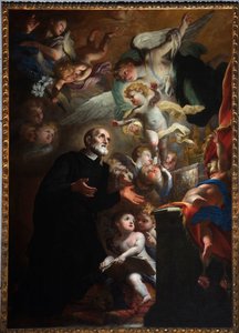 Apparizione del Bambino a San Filippo Neri da Giovanni Andrea Carlone