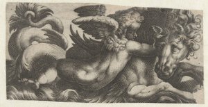 Cavalluccio marino con un putto al collo da Giovanni Andrea Maglioli