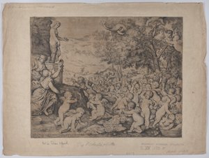 Putti davanti a una statua di Venere, dopo Tiziano da Giovanni Andrea Podesta