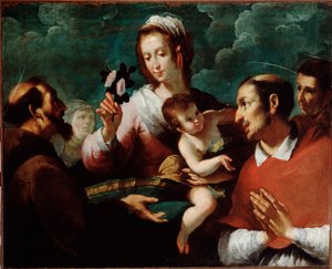 Vergine con Bambino e San Carlo Borromeo da Giovanni Andrea di Ferrari
