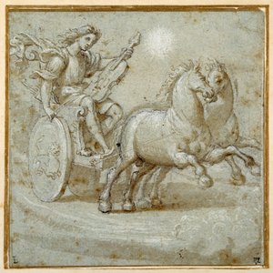Apollo seduto sul suo carro con la sua viola da Giovanni Antonio (circle of) Pordenone