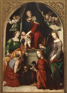 Madonna col Bambino e angeli tra i santi Girolamo, Caterina d