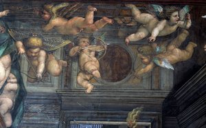 Sala delle Nozze di Alessandro e Rossana, dettaglio di putti volanti (dettaglio) da Giovanni Antonio Bazzi Sodoma