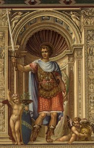 San Vittore, dipinto da Il Sodoma nel Palazzo Comunale, Siena, Italia da Giovanni Antonio Bazzi after Sodoma