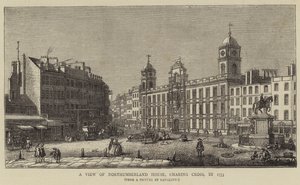 Veduta di Northumberland House, Charing Cross, nel 1753