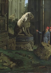 (dettaglio) Capriccio con motivi di Padova, c.1756 da Giovanni Antonio Canal
