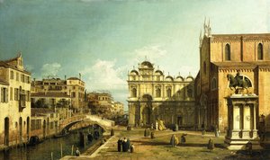 Il Campo Santi Giovanni e Paolo, Venezia, 1738-9 da Giovanni Antonio Canal
