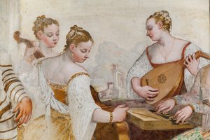 Dame di corte, dettaglio di Il Concerto, Sala Principale, c.1570