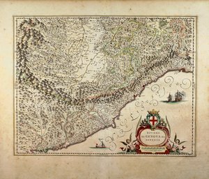Mappa della Liguria Occidentale, di Giovanni Antonio Magini