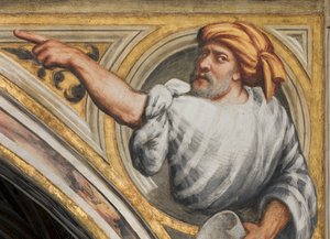 Navata centrale, Seconda Campata Sud, Il Pordenone 1520, Busto con Profeta da Giovanni Antonio Pordenone