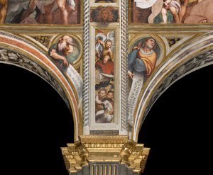Navata centrale, Seconda e Terza campata sud, IL Pordenone 1520, Busti con Profeti da Giovanni Antonio Pordenone