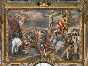 Controfacciata, Il Pordenone, Crocifissione 1520-21 da Giovanni Antonio Pordenone