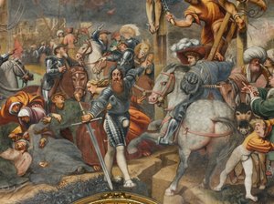 Controfacciata, Il Pordenone, Crocifissione 1520-21, (dettaglio)