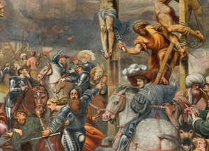 Controfacciata, Il Pordenone, Crocifissione 1520-21, (dettaglio) da Giovanni Antonio Pordenone