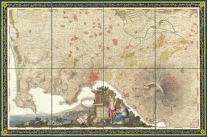Mappa dei dintorni di Napoli del 1793 da Giovanni Antonio Rizzi Zannoni