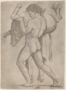 Ercole e il Toro di Creta da Giovanni Antonio da Brescia