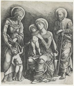 La Sacra Famiglia con il Bambino San Giovanni, c.1495-1505 da Giovanni Antonio da Brescia