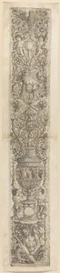 Tritone e due satiri bambini, quarta lastra da Dodici pannelli di ornamento da Giovanni Antonio da Brescia